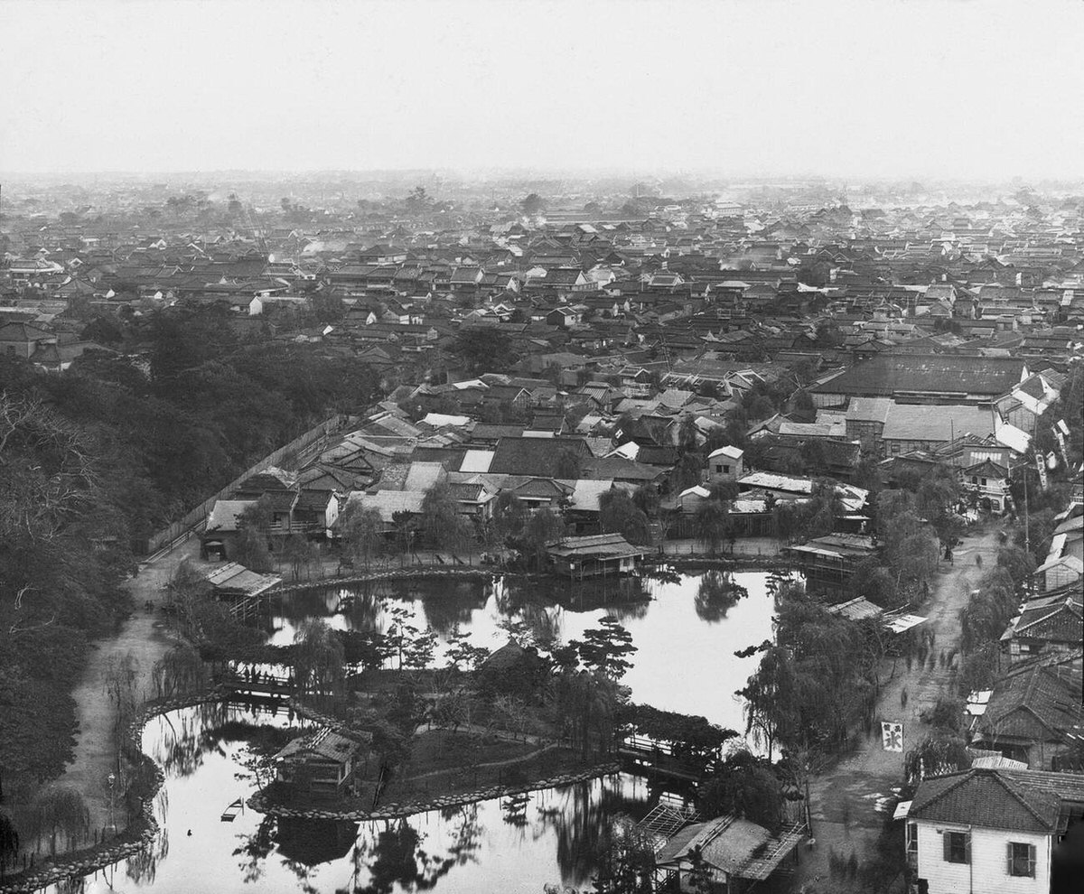 View of Asakusa from the Ryounkaku skyscraper in Tokyo, 1890s