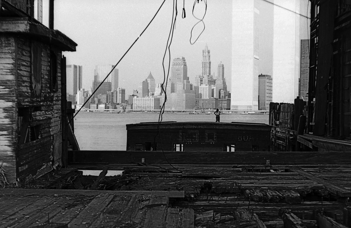 Abandoned ferry building at the Central Railroad of New Jersey terminal in Jersey City, 1975