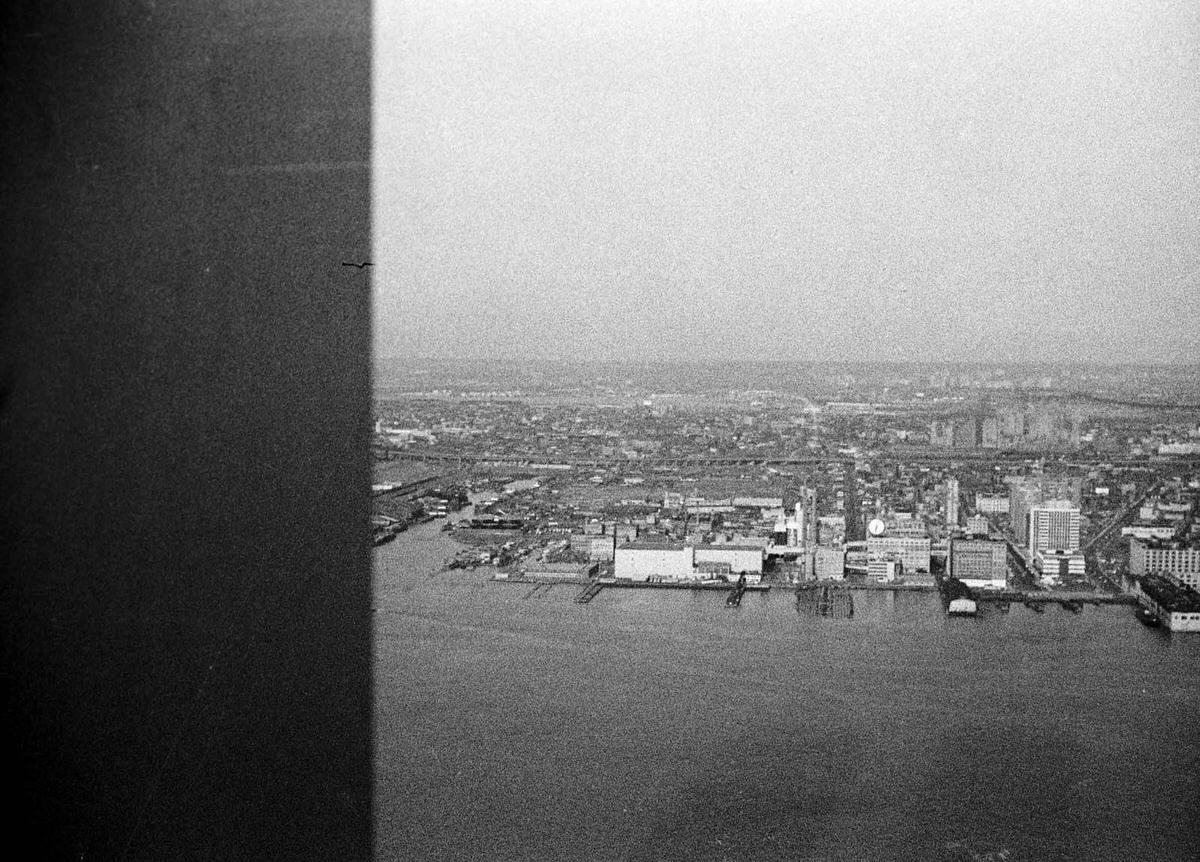 Jersey City seen from the 58th floor of the World Trade Center, 1975