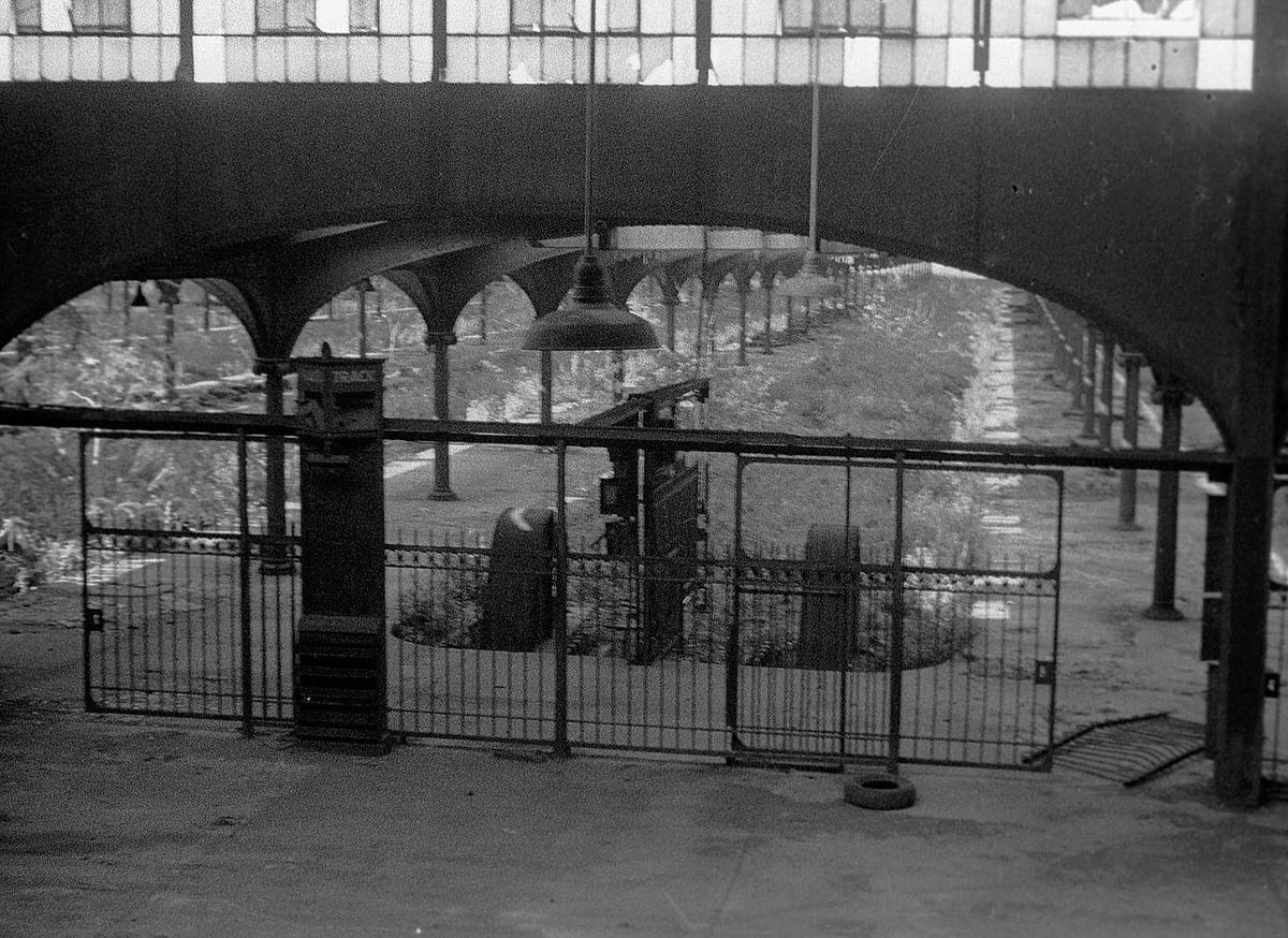 Abandoned ruins of the Central Railroad of New Jersey terminal in Jersey City, 1975