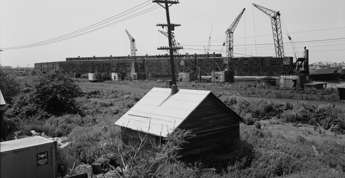 Abandoned landscape at Liberty State Park in Jersey City, 1977