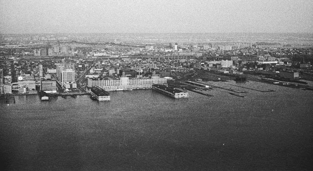 Jersey City seen from the 58th floor of the World Trade Center, 1975