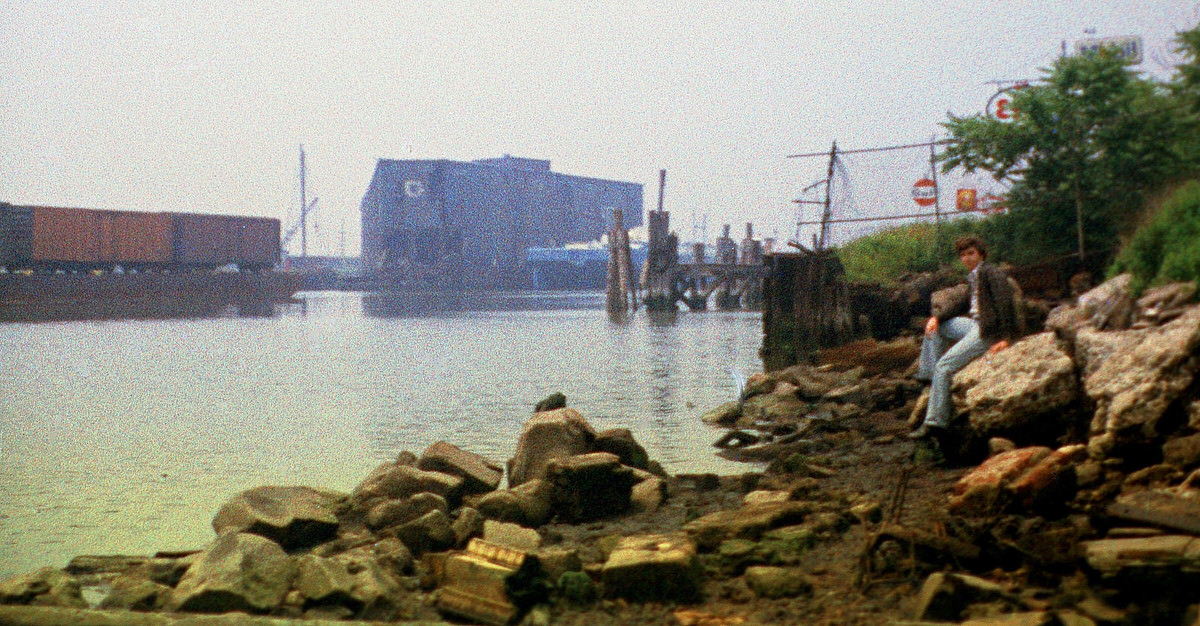 Morris Canal Big Basin and abandoned industrial wasteland in Jersey City, 1975