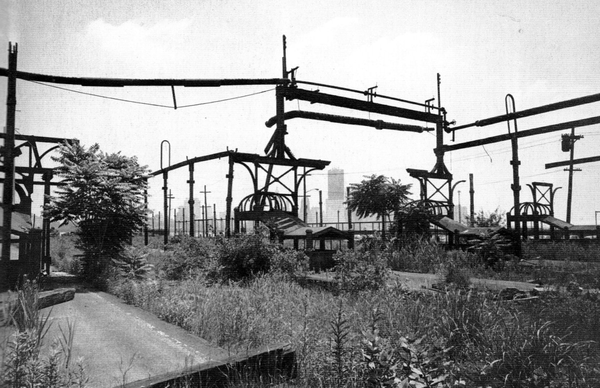 Ruins of the Erie Railroad Terminal in the Pavonia neighborhood of Jersey City, 1970