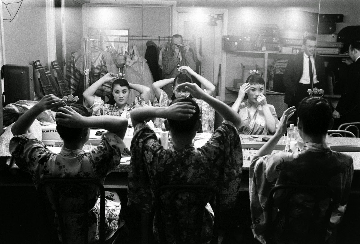 The Kim Sisters backstage in Chicago, ,1960