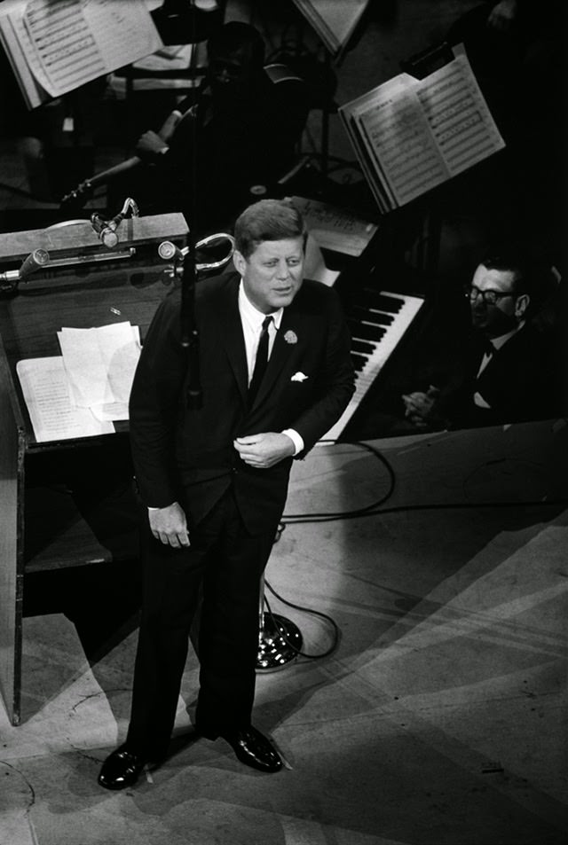 John F. Kennedy at Madison Square Garden during a Birthday Salute in his honor, 1962