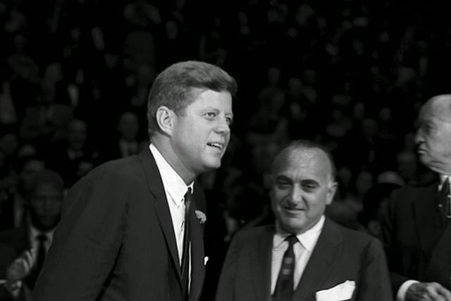John F. Kennedy at Madison Square Garden for a Birthday Salute in his honor, 1962