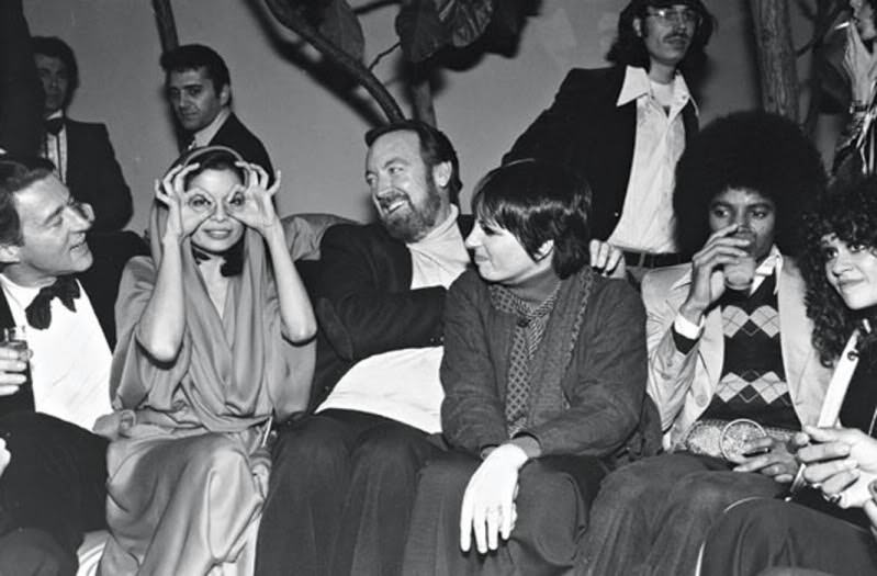 Halston, Bianca Jagger, Jack Haley Jr, Liza Minnelli, Michael Jackson - Studio 54, 1975