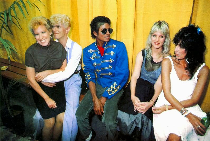 Bette Midler, David Bowie, Michael Jackson and Cher