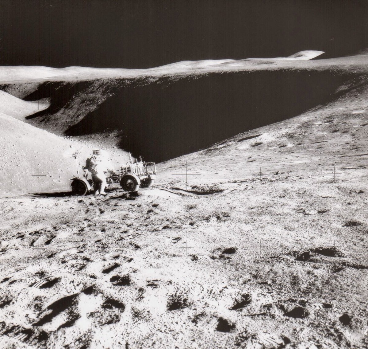 David Scott and the Lunar Rover, Apollo 15, August 1971.