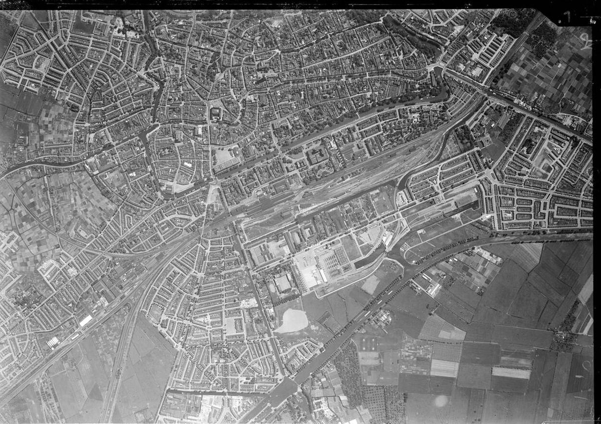 Aerial view of Utrecht, 1920s-1940s.