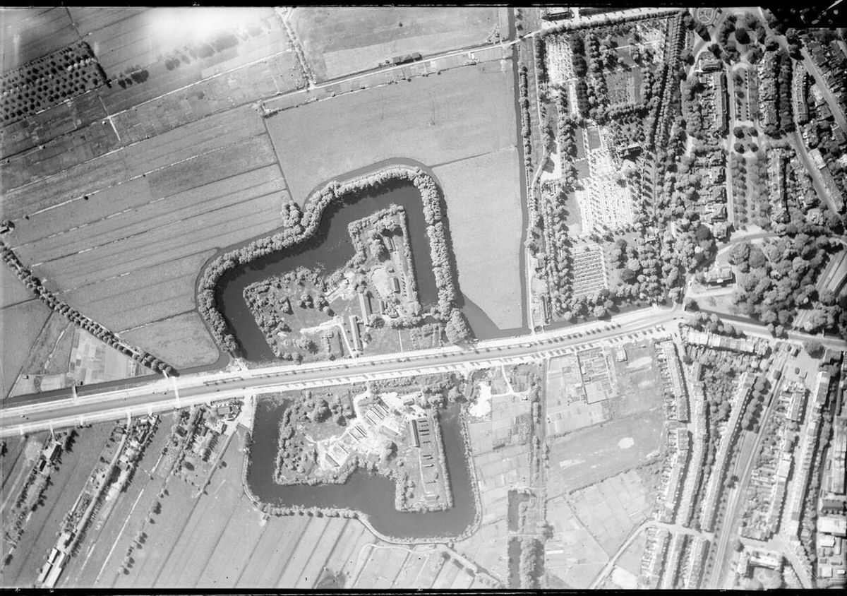 Aerial view of Fort op de Biltstraat, 1920s-1940s.