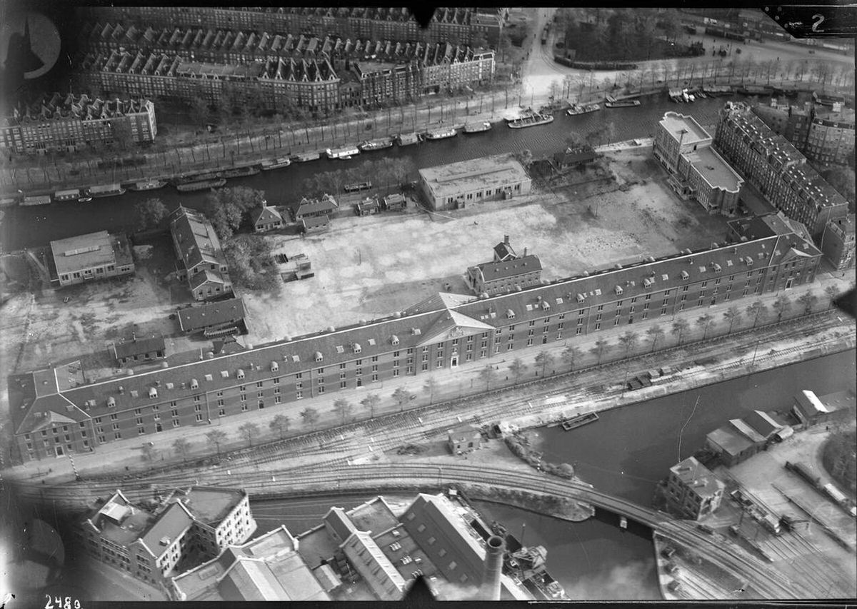 Aerial view of Amsterdam, 1920s-1940s.