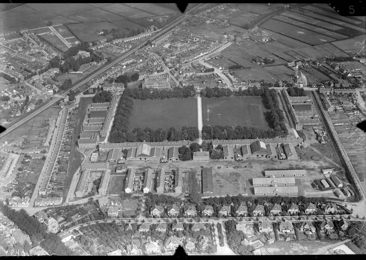 Aerial view of Amersfoort, 1920s-1940s.