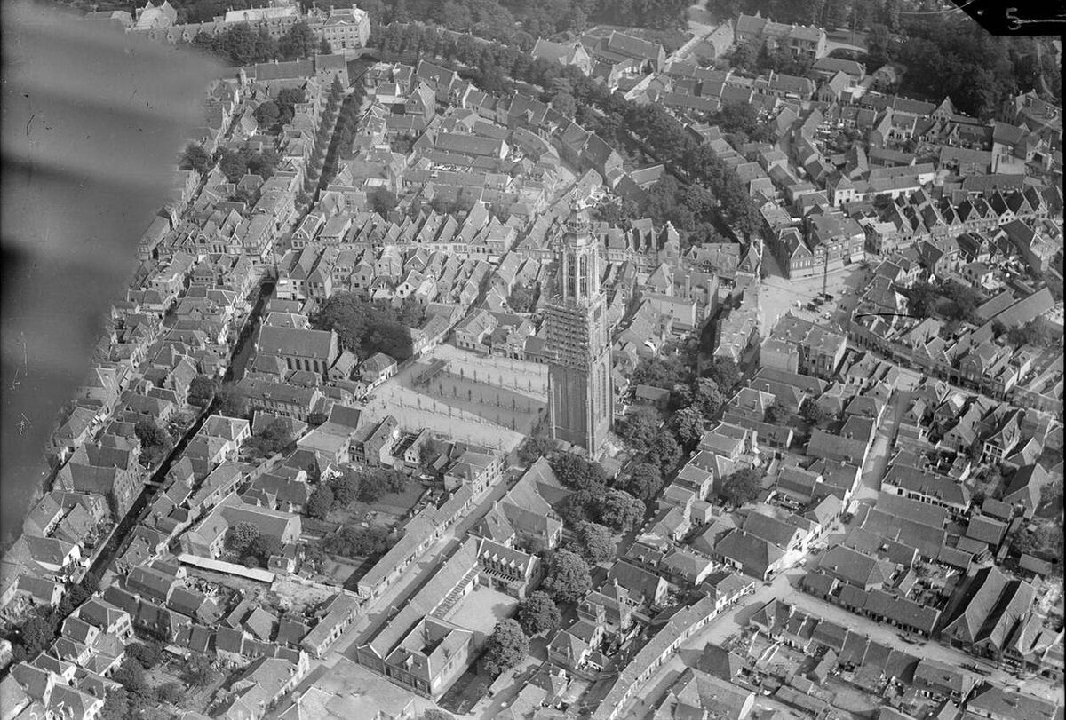 Aerial view of Amersfoort, 1920s-1940s.