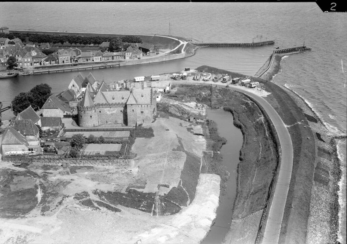 Aerial view of Medemblik, 1920s-1940s.