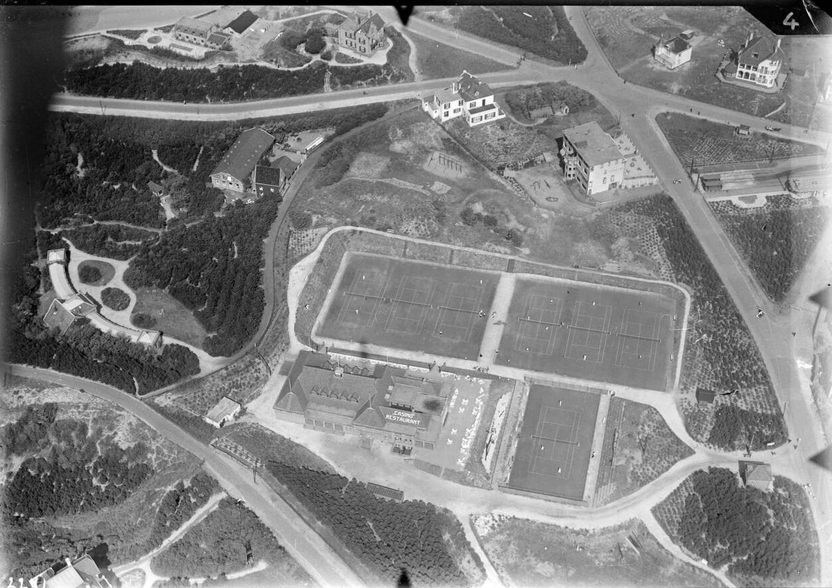 Aerial view of Noordwijk, 1920s-1940s.