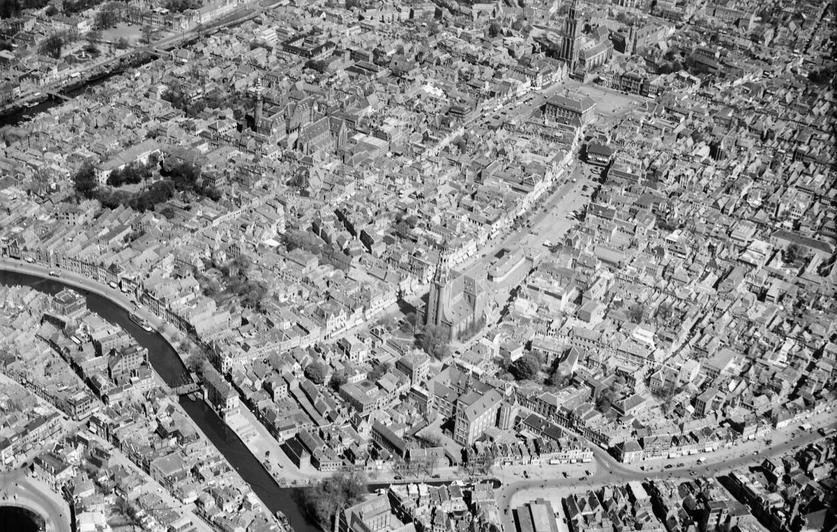 Aerial view of Groningen, 1920s-1940s.