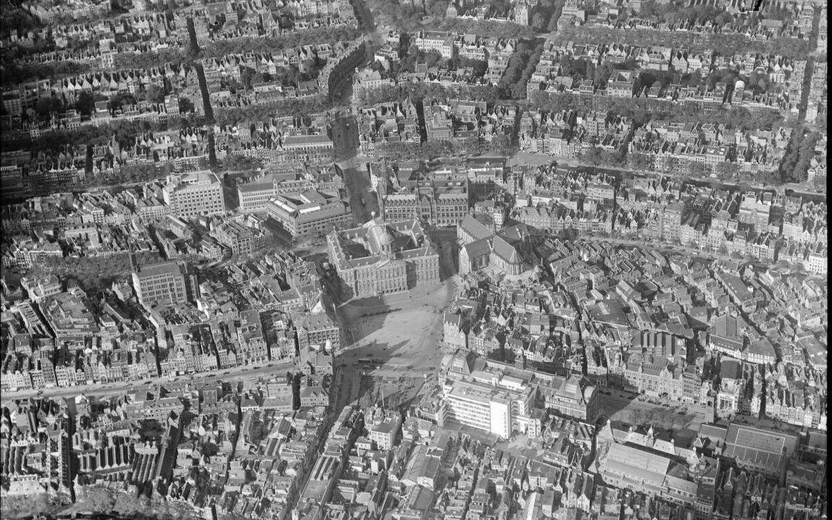 Aerial view of Amsterdam, 1920s-1940s.