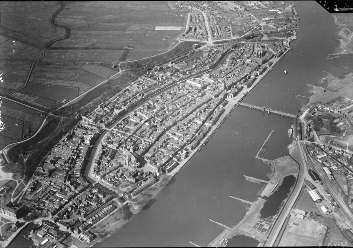 Aerial view of Kampen, 1920s-1940s.