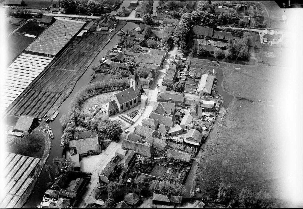Aerial view of Nootdorp, 1920s-1940s.