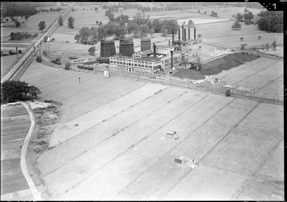 Aerial view of Hengelo, 1920s-1940s.