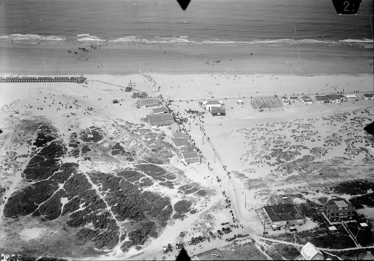 Aerial view of Hoek van Holland, 1920s-1940s.
