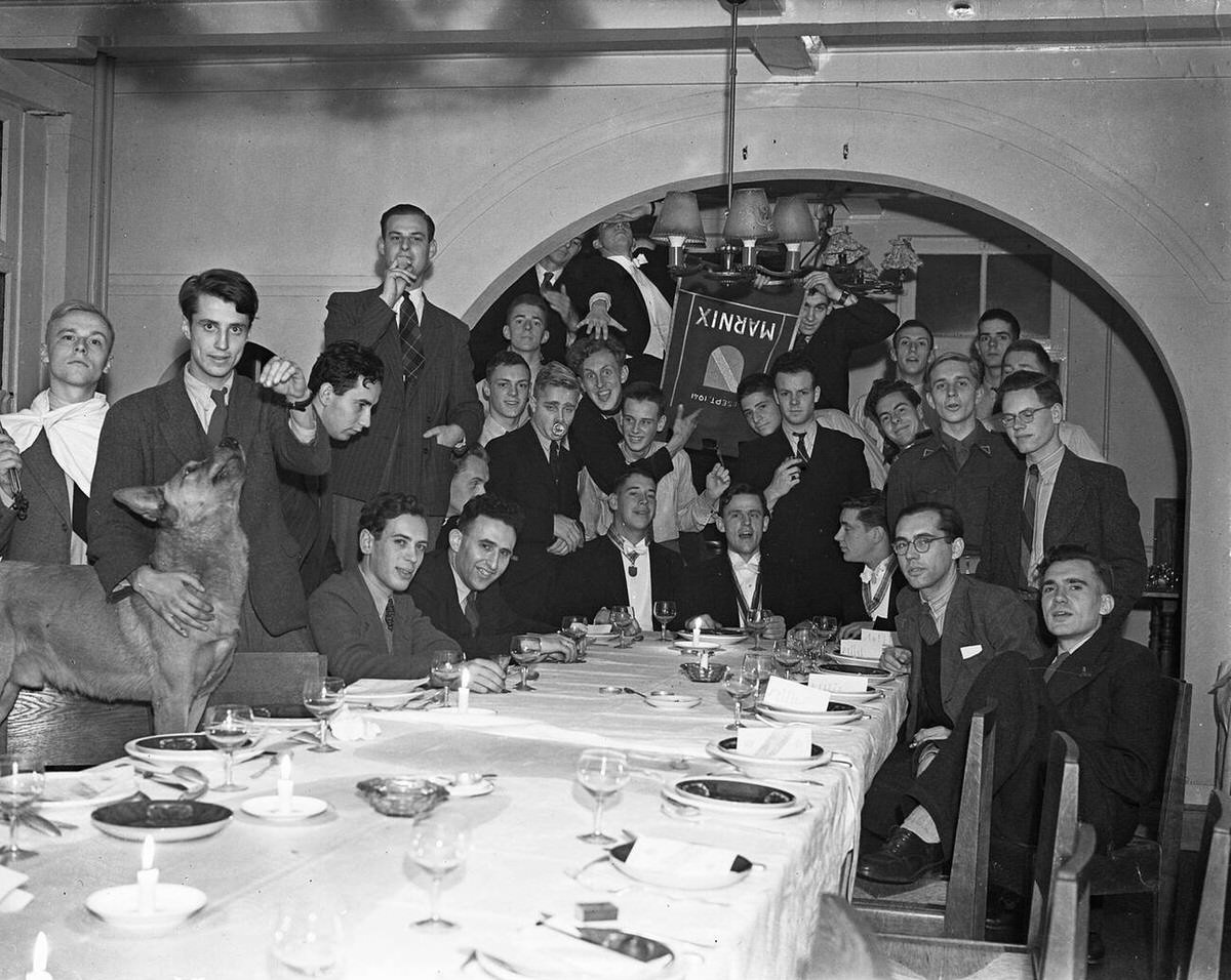 Dispuutgezelschap Marnia group in Utrecht, 1948