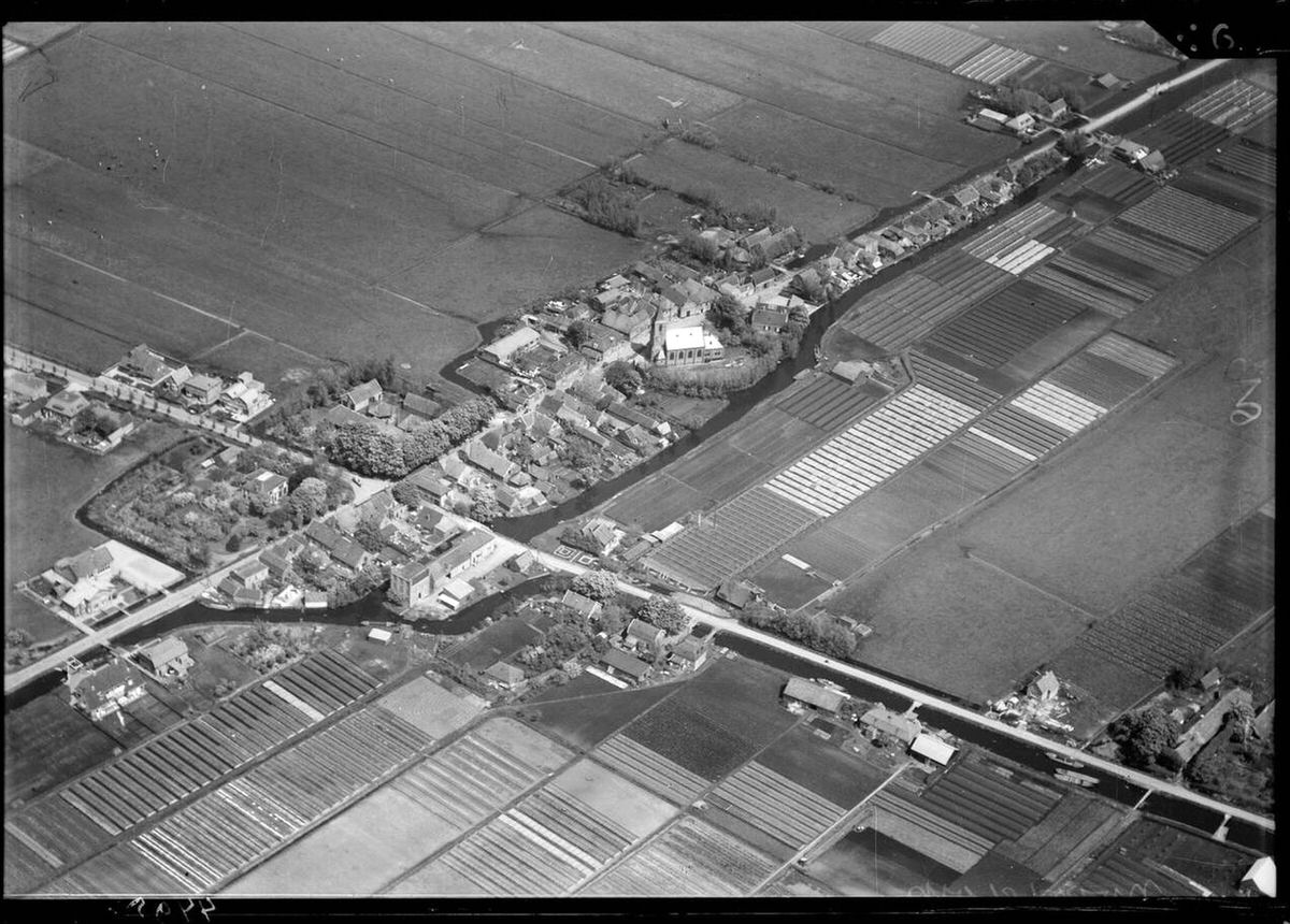 Aerial view of Nootdorp, 1920s