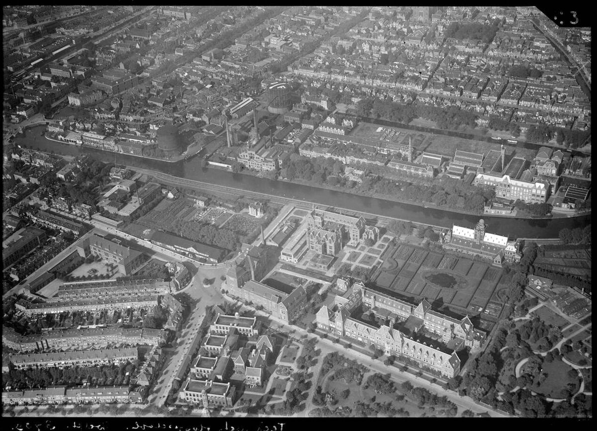 Aerial view of Delft, 1920s