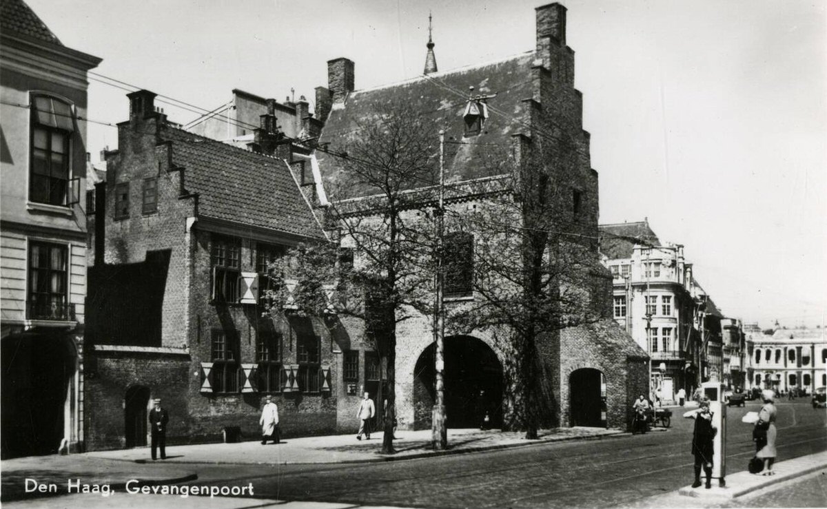 Gevangenpoort museum and former medieval prison in The Hague, 1930s