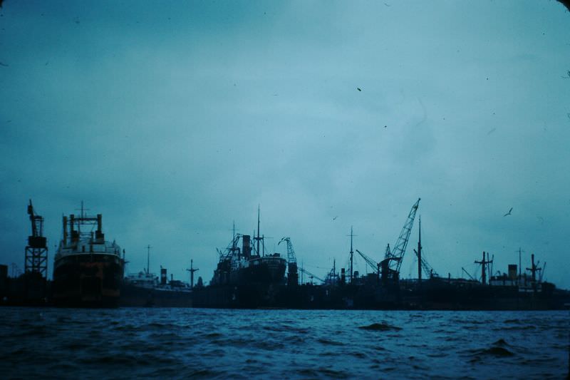 Whaling ship bound for the South Pole in Amsterdam, 1949