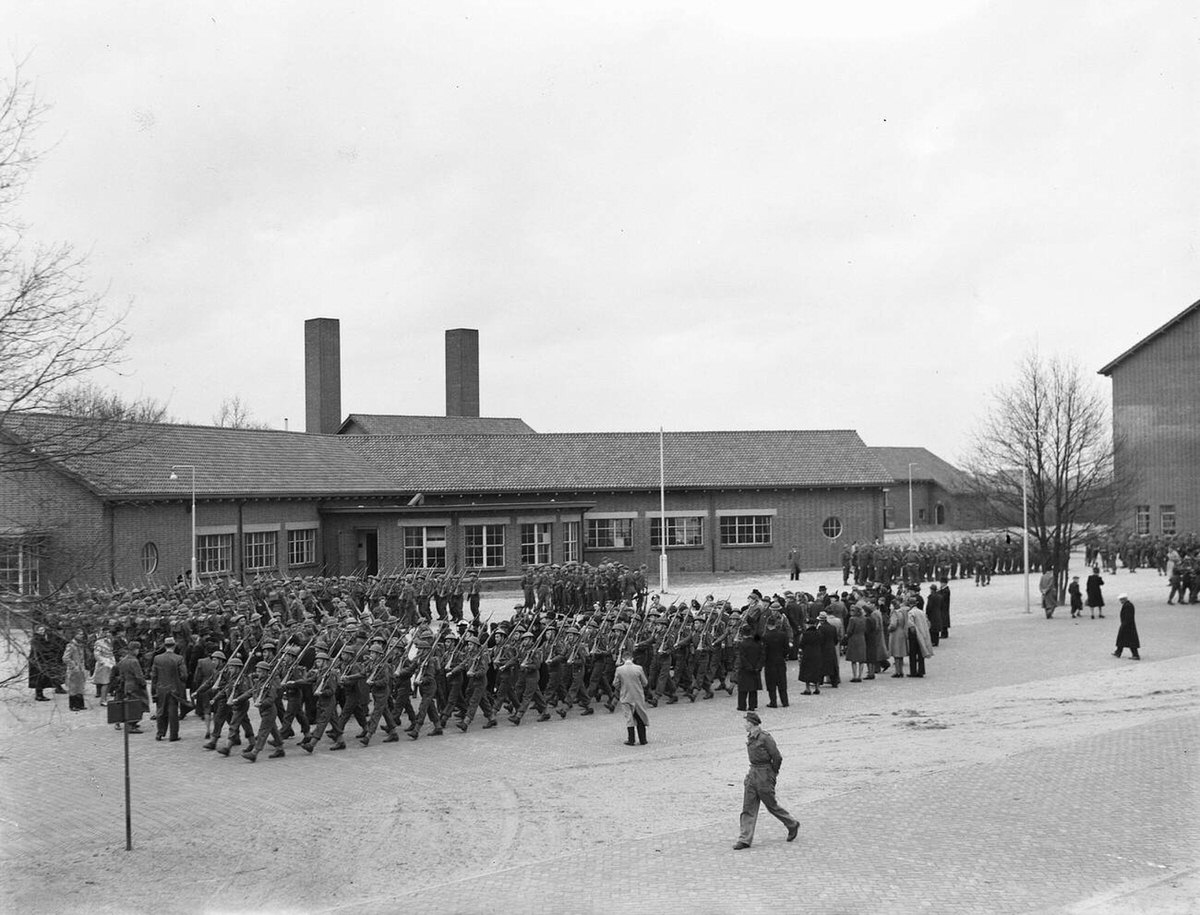 Parents' day at the barracks in Vught, 1948