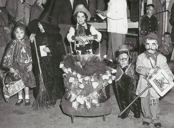Some of the participants in Clementon's annual Halloween parade are shown in this undated photo. Activities also included window-painting contests, where children used washable paints to decorate storefronts. Courtesy of the Borough of Clementon.