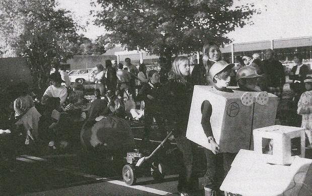 The annual Halloween parade sponsored by the Little Silver Fire Department is shown in this 1974 photo. Courtesy of the Little Silver Fire Department.