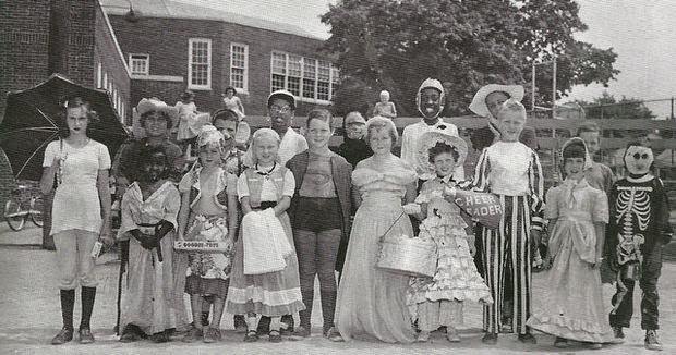 Herman Katz Day in Highland Park featured an annual costume contest; here are the 1954 winners. Courtesy of the Highland Park Historical Society.