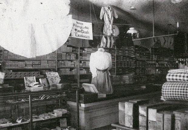 Ladies' department at Ackerson's store in Newton.