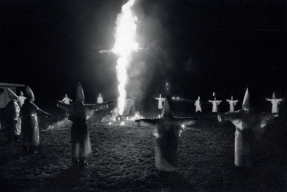 A Ku Klux Klan meeting in Dunham Springs, LA, December 1976.