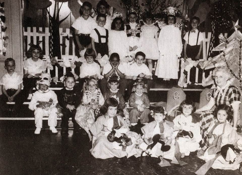 Students performing The Nutcracker during a Christmas pageant at the Oakland Street School in Red Bank, 1956