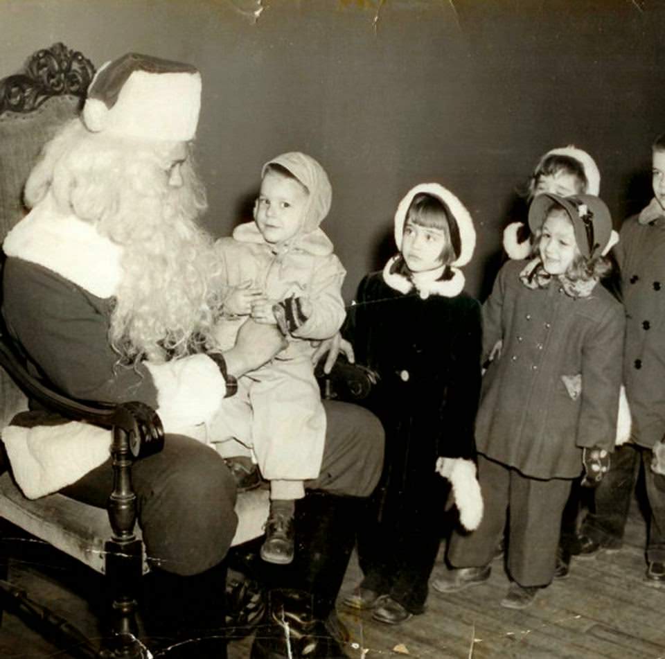 Children waiting to meet Santa Claus at the Strand Theater in Summit.