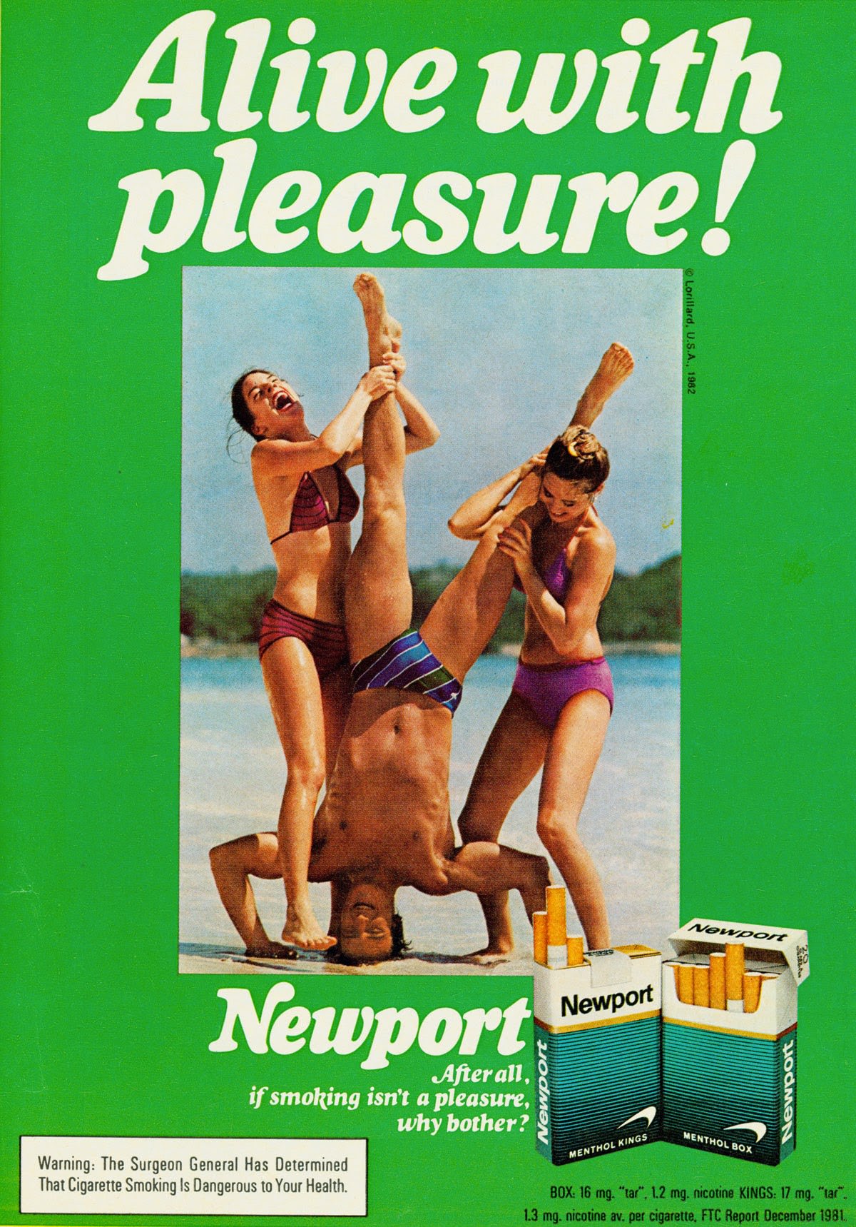 “Alive With Pleasure!” —Newport cigarettes Advertisements From the 1970s and 1980s Vintage Era