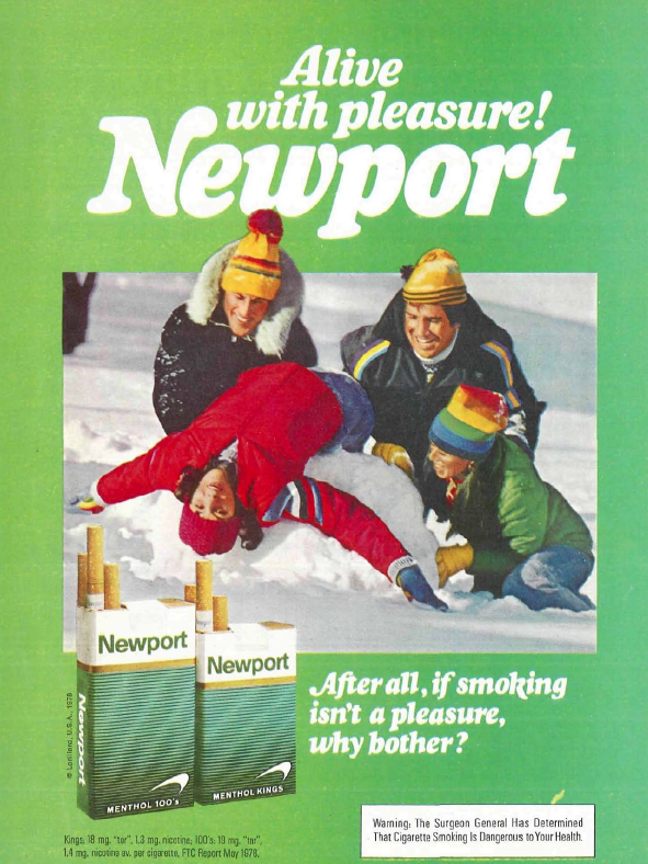 “Alive With Pleasure!” —Newport cigarettes Advertisements From the 1970s and 1980s Vintage Era
