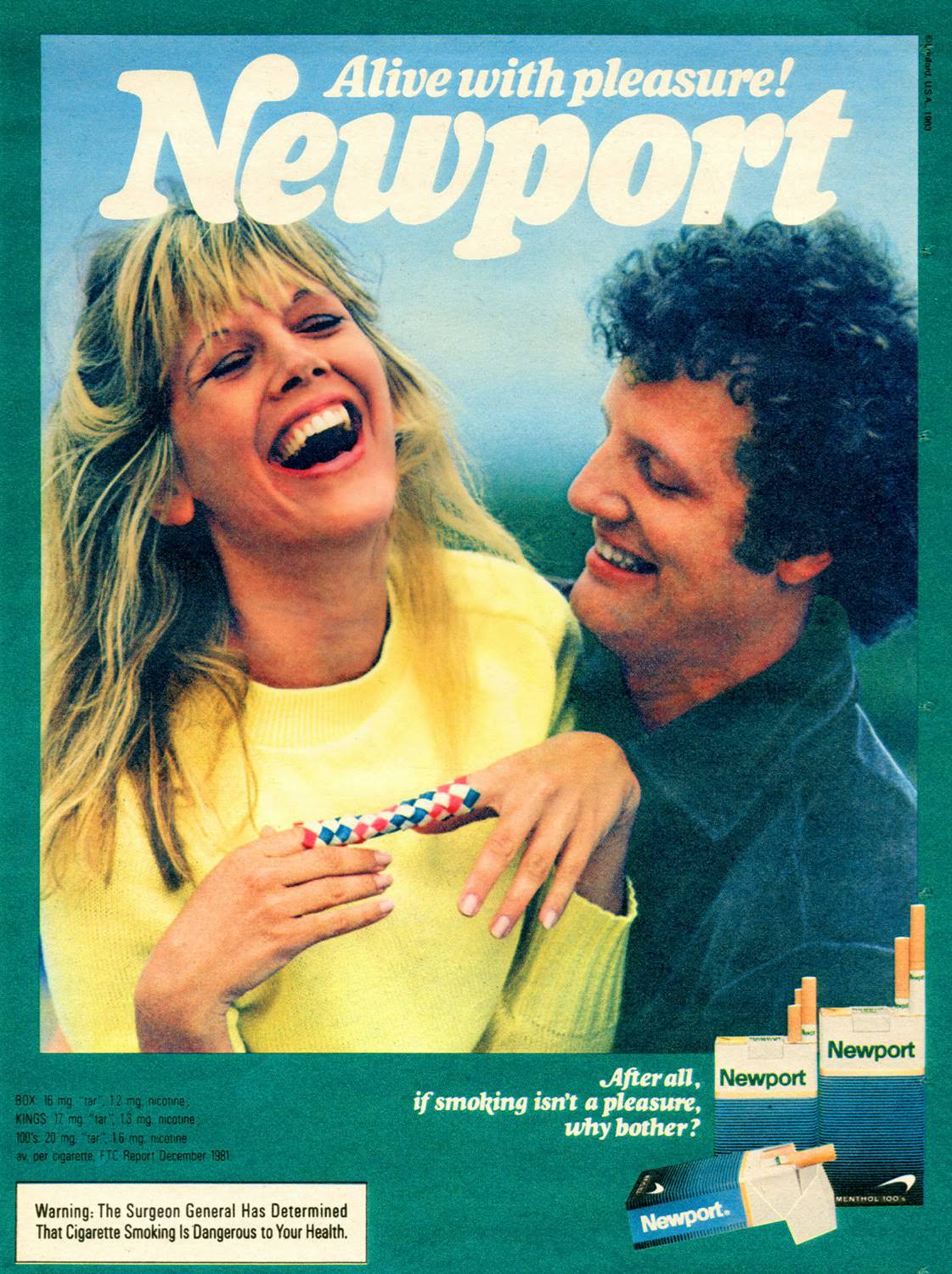 “Alive With Pleasure!” —Newport cigarettes Advertisements From the 1970s and 1980s Vintage Era
