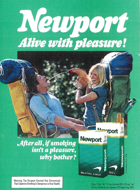 “Alive With Pleasure!” —Newport cigarettes Advertisements From the 1970s and 1980s Vintage Era