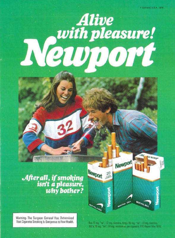 “Alive With Pleasure!” —Newport cigarettes Advertisements From the 1970s and 1980s Vintage Era