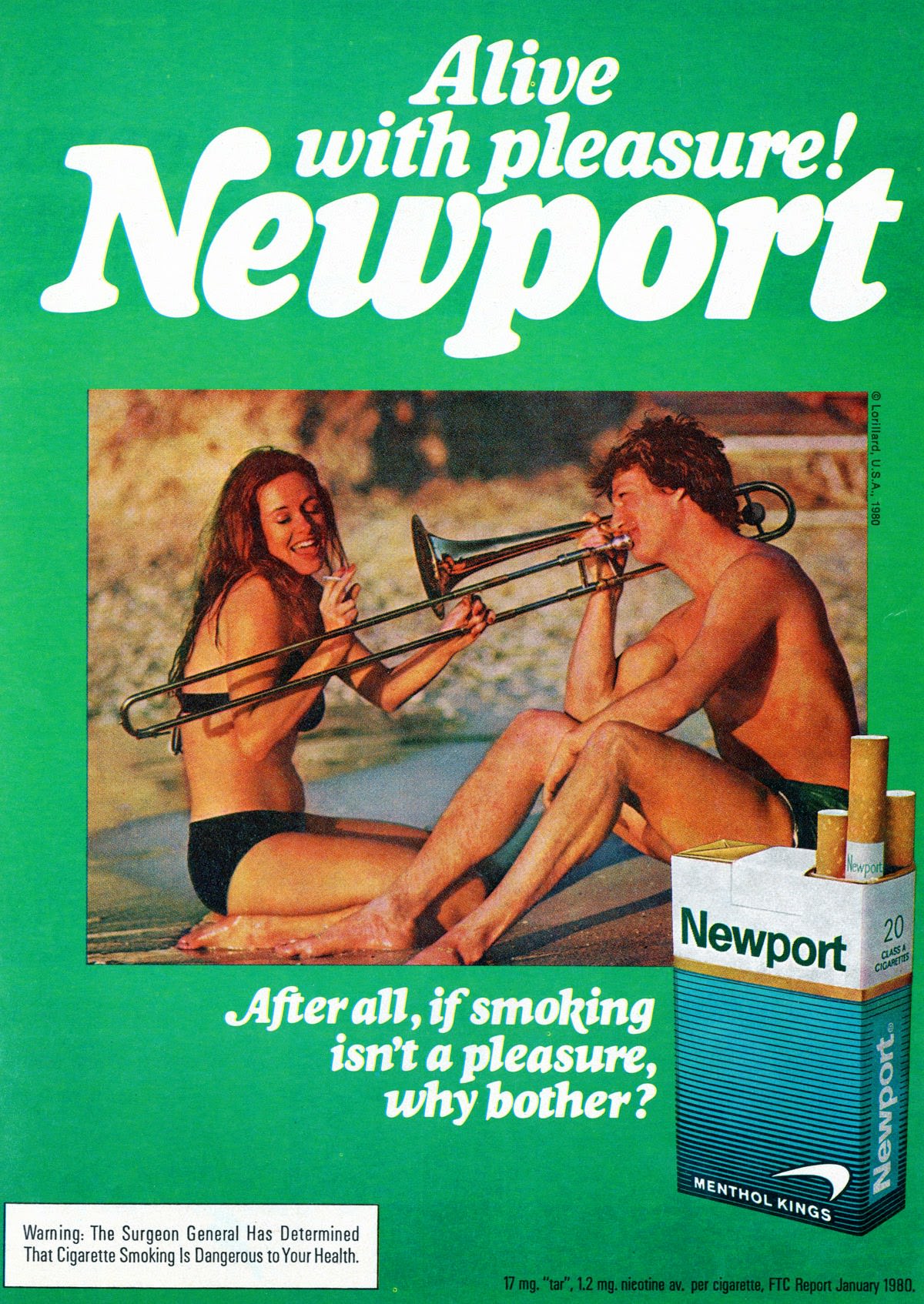 “Alive With Pleasure!” —Newport cigarettes Advertisements From the 1970s and 1980s Vintage Era