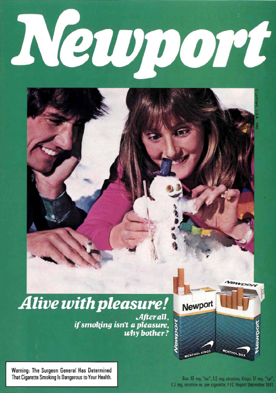 “Alive With Pleasure!” —Newport cigarettes Advertisements From the 1970s and 1980s Vintage Era