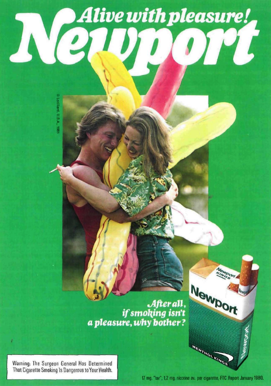 “Alive With Pleasure!” —Newport cigarettes Advertisements From the 1970s and 1980s Vintage Era
