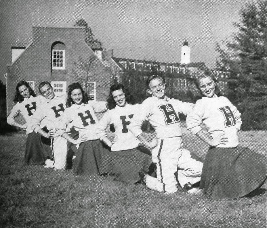 Cheerleaders, High Point College, 1946