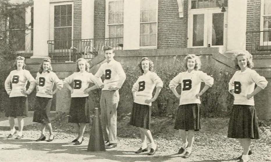 Cheerleaders, Asheville-Biltmore College, 1948